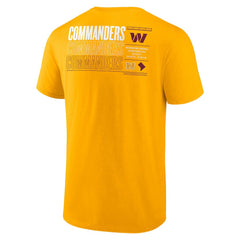 Fanatics Washington Commanders Repeat Stats T-Shirt Gold