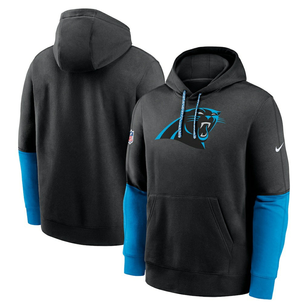 Nike Carolina Panthers 2024 Sideline Club Pullover Hoodie Black