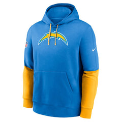 Nike Los Angeles Chargers 2024 Sideline Club Pullover Hoodie Powder Blue