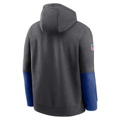 Nike New York Giants 2024 Sideline Club Pullover Hoodie Anthracite