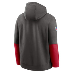 Nike Tampa Bay Buccaneers 2024 Sideline Club Pullover Hoodie Pewter