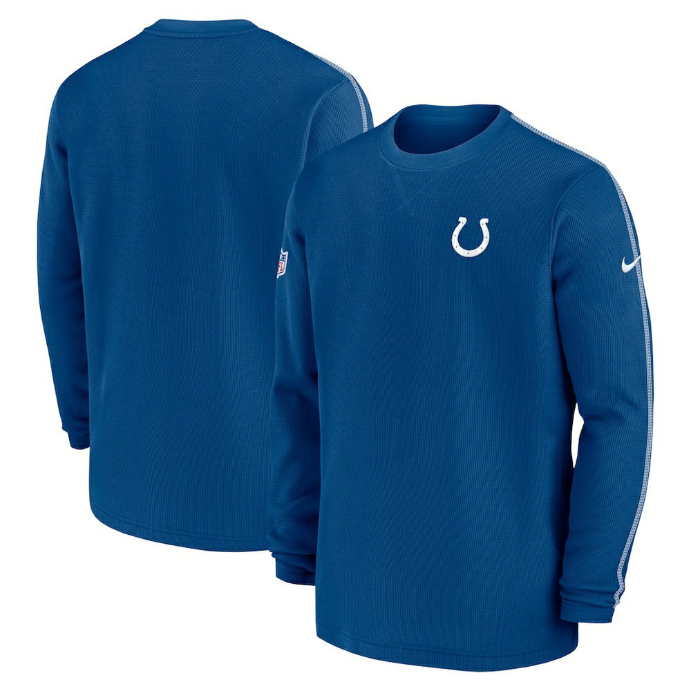 Nike Indianapolis Colts 2024 Sideline Coaches Long Sleeve Top Royal
