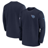 Nike Tennessee Titans 2024 Sideline Coaches Long Sleeve Top Navy