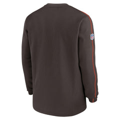 Nike Cleveland Browns 2024 Sideline Coaches Long Sleeve Top Brown