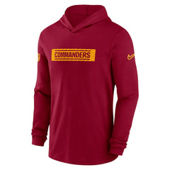 Nike Washington Commanders 2024/25 Sideline Performance Long Sleeve Hoodie T-Shirt Burgundy