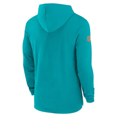 Nike Miami Dolphins 2024/25 Sideline Performance Long Sleeve Hoodie T-Shirt Aqua