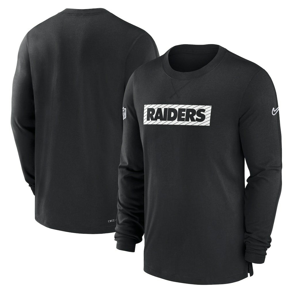 Nike Las Vegas Raiders Sideline Player Performance Long Sleeve T-Shirt Black