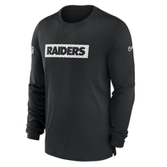 Nike Las Vegas Raiders Sideline Player Performance Long Sleeve T-Shirt Black