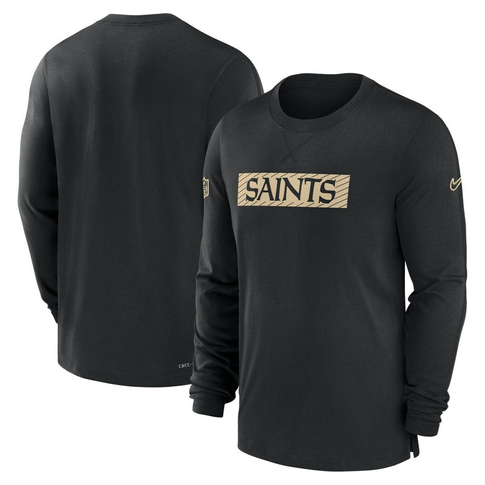 Nike New Orleans Saints Sideline Player Performance Long Sleeve T-Shirt Black