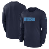 Nike Tennessee Titans Sideline Player Performance Long Sleeve T-Shirt Navy