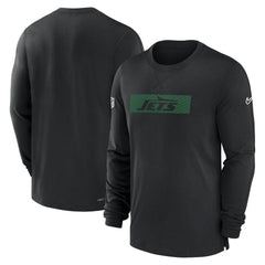 Nike New York Jets Sideline Player Performance Long Sleeve T-Shirt Black