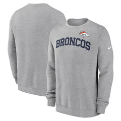 Nike Denver Broncos Club Pullover Sweatshirt Heather Gray