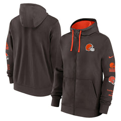 Nike Cleveland Browns Primetime Club Full-Zip Hoodie Brown