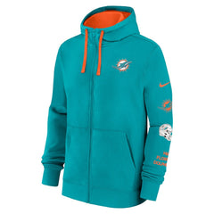 Nike Miami Dolphins Primetime Club Full-Zip Hoodie Aqua