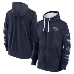 Nike Tennessee Titans Primetime Club Full-Zip Hoodie Navy