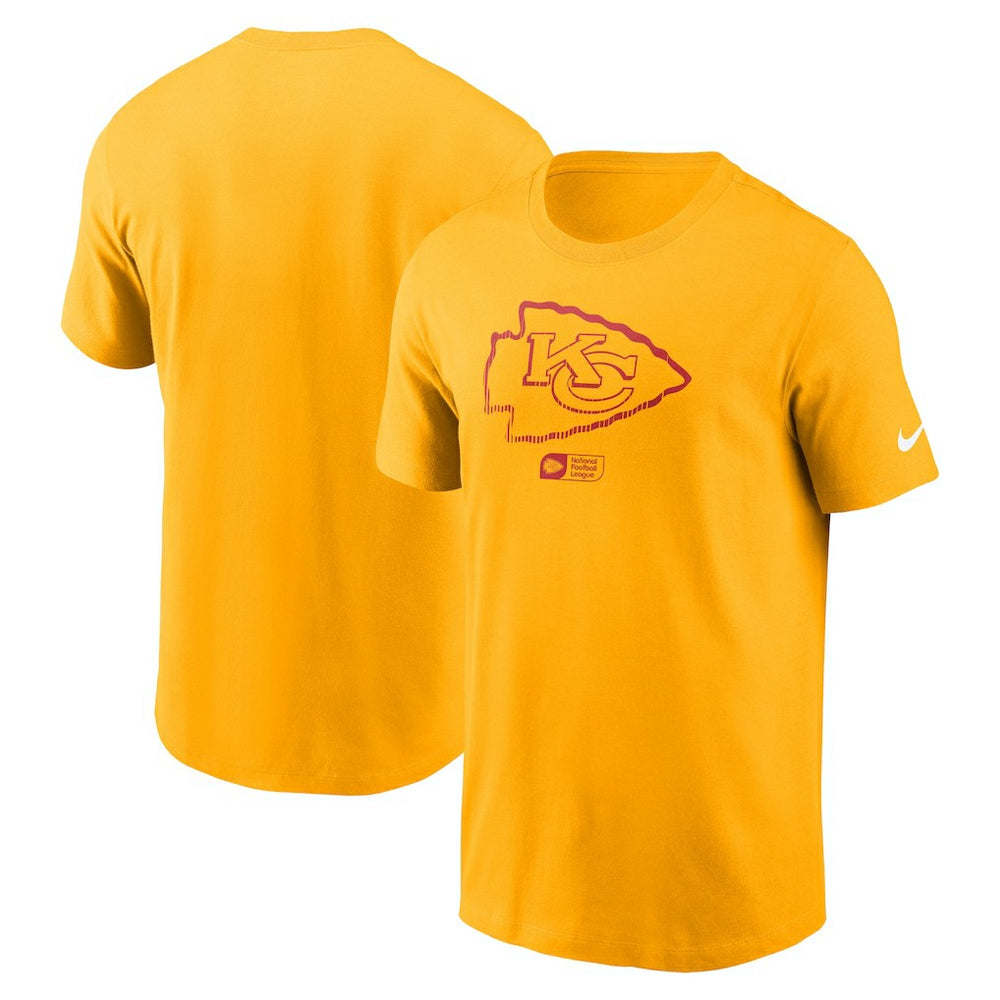Nike Kansas City Chiefs Faded Essential T-Shirt Gold