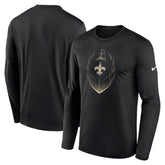 Nike New Orleans Saints Icon Legend Performance Long Sleeve T-Shirt Black