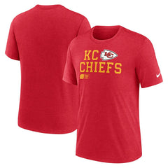 Nike Kansas City Chiefs Overlap Lockup Tri-Blend T-Shirt Red