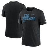 Nike Carolina Panthers Overlap Lockup Tri-Blend T-Shirt Black