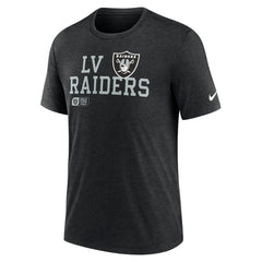 Nike Las Vegas Raiders Overlap Lockup Tri-Blend T-Shirt Black