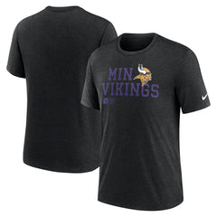 Nike Minnesota Vikings Overlap Lockup Tri-Blend T-Shirt Black