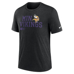 Nike Minnesota Vikings Overlap Lockup Tri-Blend T-Shirt Black