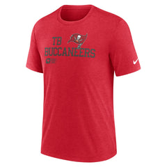 Nike Tampa Bay Buccaneers Overlap Lockup Tri-Blend T-Shirt Red