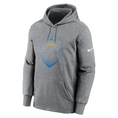 Nike Los Angeles Chargers Icon Performance Pullover Hoodie Heather Gray