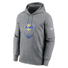 Nike Los Angeles Rams Icon Performance Pullover Hoodie Heather Gray
