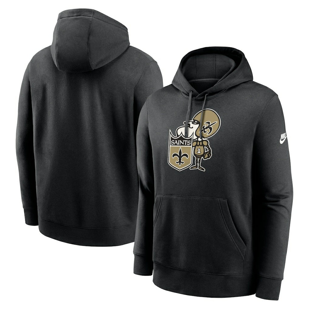 Nike New Orleans Saints Rewind Club Logo Pullover Hoodie Black