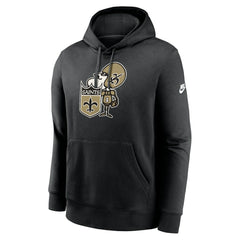Nike New Orleans Saints Rewind Club Logo Pullover Hoodie Black