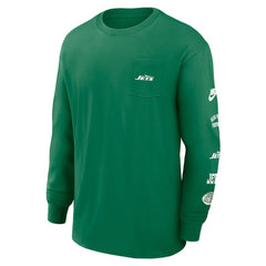 Nike New York Jets Rewind Heavy Max90 Pocket Long Sleeve T-Shirt Green