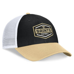 Fanatics New Orleans Saints Bench Trucker Adjustable Hat Black/Gold