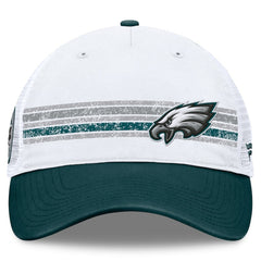 Fanatics Philadelphia Eagles Flawless Stripe Adjustable Hat White/Midnight Green