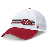 Fanatics San Francisco 49ers Flawless Stripe Adjustable Hat White/Scarlet