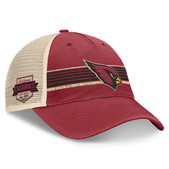 Fanatics Arizona Cardinals Center Stripe Trucker Adjustable Hat Cardinal/Natural