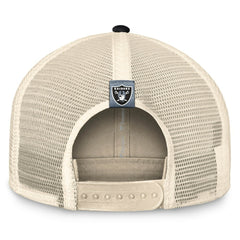 Fanatics Las Vegas Raiders Diamond Stripe Trucker Adjustable Hat Natural/Black