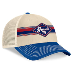 Fanatics New York Giants Diamond Stripe Trucker Adjustable Hat Natural/Royal