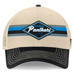 Fanatics Carolina Panthers Diamond Stripe Trucker Adjustable Hat Natural/Black
