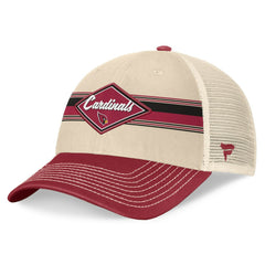 Fanatics Arizona Cardinals Diamond Stripe Trucker Adjustable Hat Natural/Cardinal