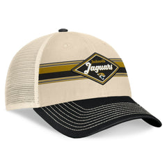 Fanatics Jacksonville Jaguars Diamond Stripe Trucker Adjustable Hat Natural/Black