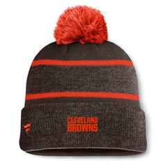 Fanatics Cleveland Browns Holding Cuffed Knit Hat with Pom Brown