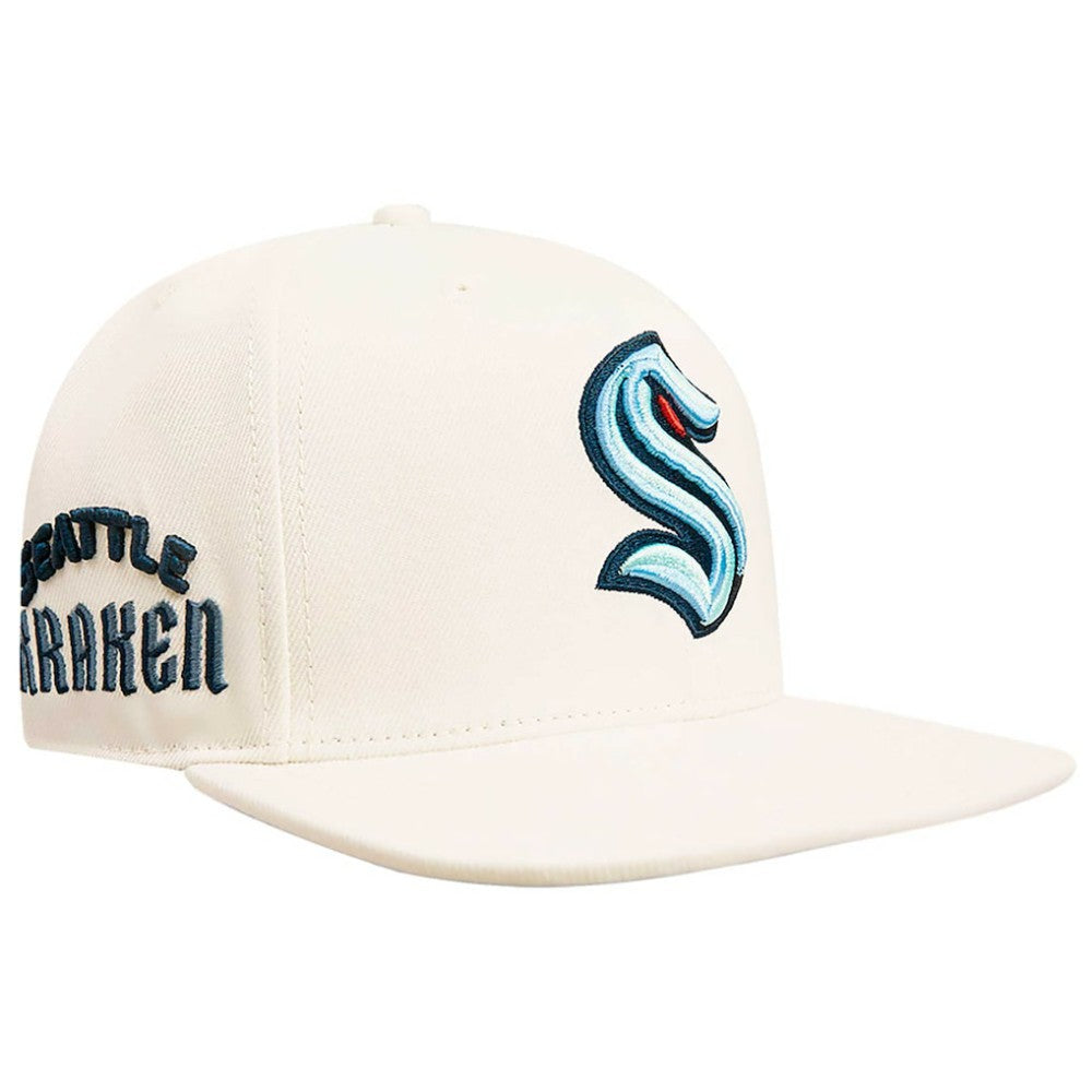 Seattle Kraken Pro Standard Retro Classic Logo Snapback Hat - Cream - NHL 200885627