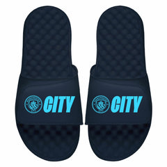 Manchester City ISlide City Logo Slide Sandals Navy