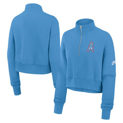 Nike Tennessee Titans Women's Rewind Phoenix Half-Zip Sweatshirt Light Blue
