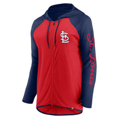 St. Louis Cardinals Fanatics Women's Script Sleeve Full-Zip Hoodie - Red/Navy - Fanatics on Sale