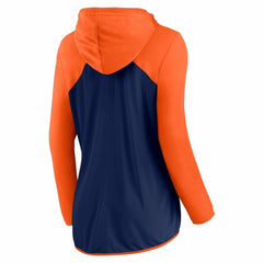 Houston Astros Fanatics Women's Script Sleeve Full-Zip Hoodie - Navy/Orange - Fanatics Lifestyle