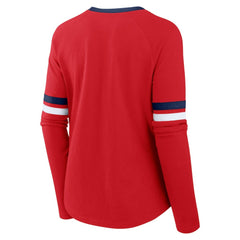 St. Louis Cardinals Fanatics Women's Won & Done Raglan Lace-Up Long Sleeve T-Shirt - Red - Fanatics Discount