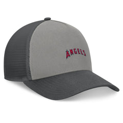 Los Angeles Angels Fanatics A-Frame Trucker Adjustable Hat - Gray/Graphite - Fanatics Lifestyle