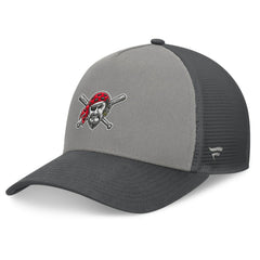 Pittsburgh Pirates Fanatics A-Frame Trucker Adjustable Hat - Gray/Graphite - Fanatics Sale